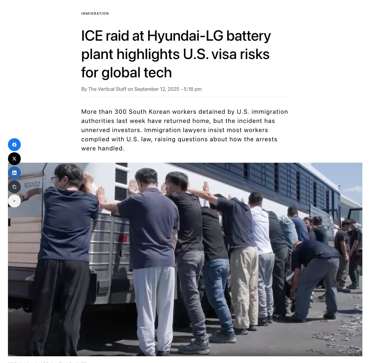 Screenshot of The Vertical article