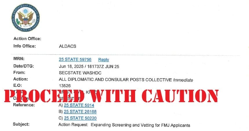 State Dept. Cable Reveals New Visa Vetting Policy