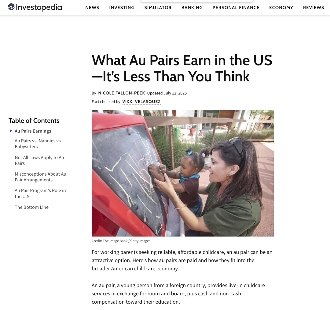 Screenshot of Investopedia article