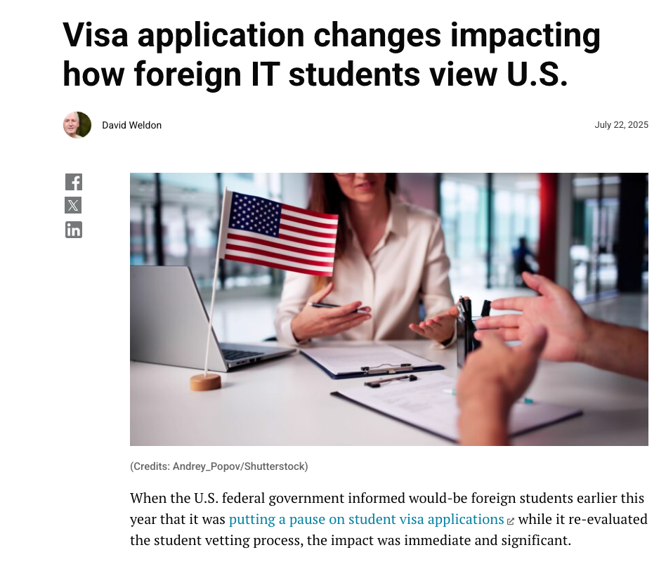 Screenshot of Spiceworks article