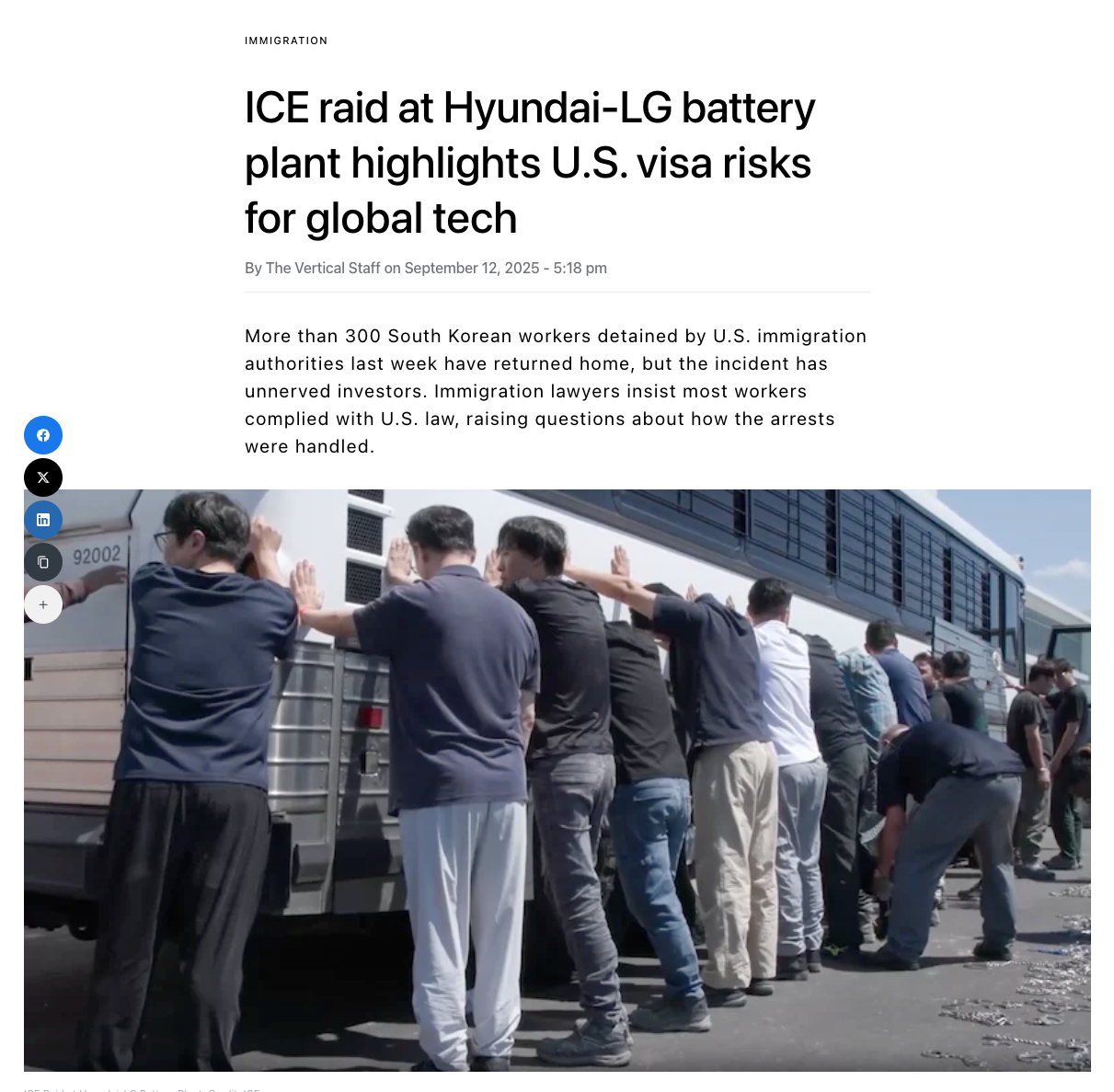 Screenshot of The Vertical article